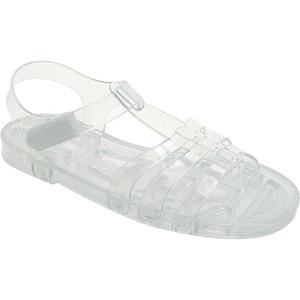 JIOMIJIOMI Toddler Sandals Jelly Shoes Girls Unisex Boy Flat Retro Slides Clear Kids Water Slippers Slingback Summer Beach Size 5 Adjustable Buckle Glitter Dress Soft | Sandals (White)