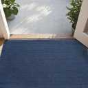 DEXI Door Mat Entryway Doormat Front Entrance Non-Slip Low Profile Washable for Inside Entry 19.5"x31.5",Blue