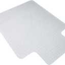 OFM Office Chair Mat for Carpet  Computer Desk Chair Mat for Carpeted Floors  Easy Glide Rolling Plastic Floor Mat for Office Chair on Carpet for Work, Home, Gaming with Extended Lip (36 x 48) (Clear)