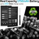 3DS XL Battery,3.7V 1750mAh High Capacity Replacement Battery for Nintendo 3DSXL/New 3DSXL/ 3DS LL/New 3DS LL Console,Includes Tool Kit