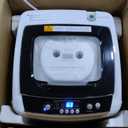 BLACK+DECKER 0.9 Cu. Ft. Portable Washer, 6.6 lb. Capacity Washing Machine for Homes & Apartments, 5 Wash Cycles, Quick Connect Sink Adapter and Drain Hose Included, Transparent Lid, BPWM09W, White