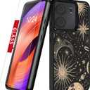 Tudguiloae for BLU View 5 Phone Case with Screen Protector(Astrology) Art Deco Design, Full Body Heavy Duty Shockproof Anti Slip Texture Dual Layer Cover, Stylish Protection for BLU View5 Case