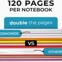 Rosmonde 50 Pack A5 Kraft Journal, Extra Pages - 120 Pages (60 Sheets), Long Lasting, Wide Ruled, 8 x 5.7 Kraft Notebook, Bulk Journal Notebook A5, Bulk Composition Notebooks, Bulk Notebook for School
