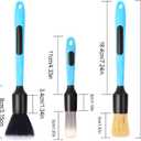 Car Detailing Brush Set, 6 Pack Soft Mixed Hair Auto Detail Brush Kit No Scratch for Automotive Elegant Surface Interior Exterior Dashboard Emblems Panels Engine Bay Wheels Air Vent Seat Leather