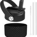 Straw Lid and Silicone boot for Hydro Flask Wide Mouth Water Bottle 32 oz 40 oz
