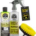 Chemical Guys Foaming Citrus Fabric Clean Drill Brush Kit - High Foaming Stain and Odor Remover, Upholstery, Floor Mat & Car Carpet Cleaner, Deep Cleans & Deodorizes, Citrus Scent - 16 fl oz