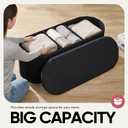 43 Inches Oval Ottoman with Storage, Boucle Sherpa Storage Ottoman Bench, Folding Foot Rest Chest for Bedroom Living Room, 43"D x 15"W x 15"H
