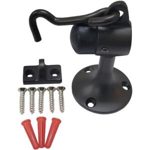 QCAA Door Stop, Solid Brass, Height 3-15/16", US10B ORB Oil-Rubbed Bronze, 1 Pack, Made in Taiwan