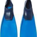 Sporti Adult-Kids Swim Fins for Pool Lap Swimming - Long Floating Fins for Swimming & Snorkeling - Swim Flippers for Training (M 8-9 / W 9-10, Blue-Navy)