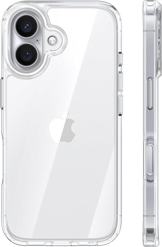 TORRAS Crystal Clear for iPhone 16 Plus Case, Ultra-Thin [Non-Yellowing] [Military Protection] Slim Fit Silicone TPU Cover for iPhone 16 Plus Phone Case, Soft, Clear, 6.7 inch