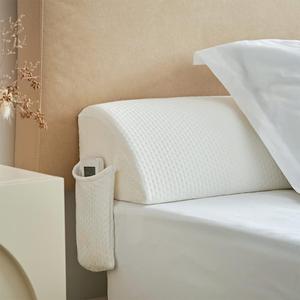 Bed Wedge Pillow for Headboard Gap Bed Mattress Gap Filler Memory Foam Bed Crack Headboard Pillow Stopper to Close The Gap Between Headboard Wall and Mattress Space Filler Queen (8x6x60 in)