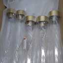 Tall 5 Arm Candle Holder for Wedding Table,39.4'' Tall Candelabra with Acrylic Lampshade for Birthday Party Home Decoration Halloween Christmas Day Fit LED Taper Candles (1pcs, Gold)