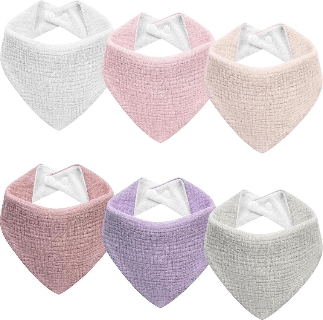 Muslin Baby Bibs Baby Drool Bandana Bibs for Baby Girls Boys Infant Newborn Toddler Drooling and Teething
