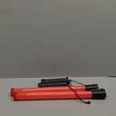 2 Pack Traffic Wand, 21 Inch Red Traffic Control Wand with 3 Flashing Modes, LED Traffic Safety Baton with Side Clip for Traffic Control, Fire Rescue, Air Marshaling