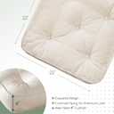 HIGOGOGO Large Floor Pillow Cushion for Adults, Meditation Cushion Pillow with Handle, Lustrous Chenille Tufted, Square Floor Sitting for Tatami Living Room or Yoga, 22x22 Inch, 2Pack, Beige