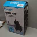 3/4 HP Sewage/Effluent Pump, 6400 GPH Submersible Basement Sewer Pump with 10ft Auto Float Switch, Cast Iron Sump Ejector, 2'' NPT for Sewage Basin, 120V