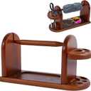 Wooden Yarn Holder for Knitting Crochet, Horizontal Yarn Spinner with Slots, Stable Yarn Rack Stand, Yarn Ball Dispenser, Yarn Storage Organizer Yarn Spinner Holder, Crochet for Knitting Lovers