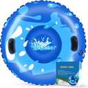 KEUCL Snow Tube, 47 Inch Cold-Resistant PVC Inflatable Big Snow Sled for Kids and Adults, Thickened Heavy Duty Hard Bottom Sleds Snow with Handles, Winter Toys for Outdoor Sledding Snow Tube Sports