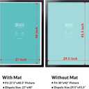 LaVie Home 30 x 42 Poster Frame Black, Display Pictures 27x40 with Mat or 30x42 Without Mat, Stable and Sturdy Picture Frame and Polished Plexiglass, Horizontal and Vertical Format of The Wall1 Pack