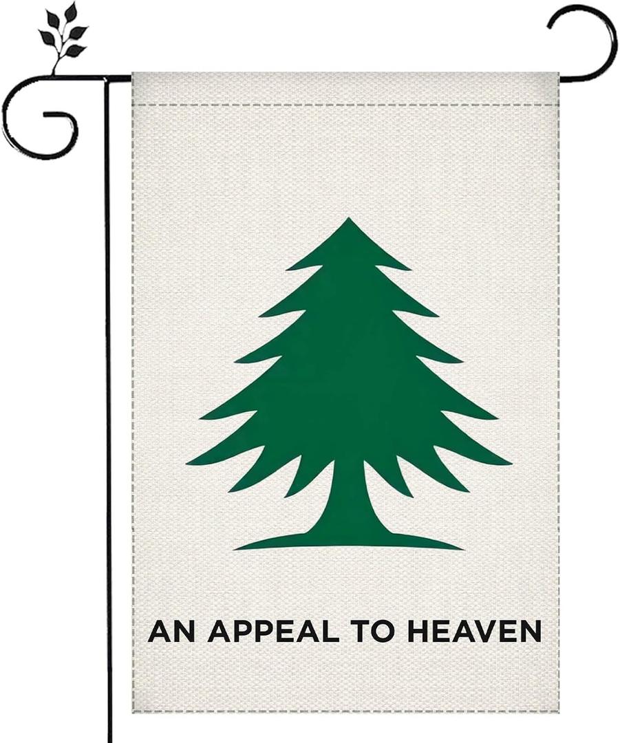 RTKHFZE An Appeal to Heaven Garden Flag 12x18 Inch Double Sided Burlap Outside Decorations Pine Tree Small American Patriotic Garden Flags for Outside Decorations Burlap Yard Lawn Flag, style 4
