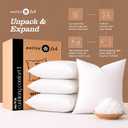 Native Fab Square Throw Pillow Inserts, Pack of 2, 12x12 Inches, White Polyester, Fluffy Decorative Cushion Fillers for Couch, Sofa, Bed, Chair, Home Décor, Back Support & Everyday Comfort