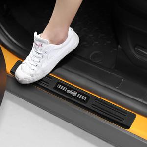Hellet 4PCS Car Door Sill Protector for Ford 2021-2025 2026 Bronco Sport Accessories Matte Black ABS Plastic Material Full Coverage Door Entry Guards