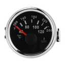 FastUU Electric Water Temperature Gauge, 40-120  Waterproof Boat Water Temp Gauge, 52mm/2in Marine Engine Water Temp Meter for Boat, RV, Car, Truck, Generator (Black Dial)
