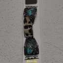 Western Turquoise Concho Compatible with 38/40 mm Apple Watch Leather Band (Leopard)