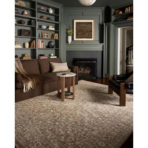 Loloi Newman Collection NEW-02 Dark Taupe/Natural 7'-10" x 10'-2" .37" Pile Height, Area Rug, Soft, Durable, Non-Shedding, Easy Clean, Rug for Living Room