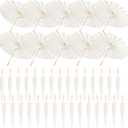 40 PCS 33 Inches White Paper Umbrellas, Oiled Chinese & Japanese Style White Parasols, White Paper Parasols Umbrellas Bulk for DIY Painting, Wedding, Bridal Party, Ceiling Decoration