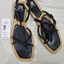 SM New York | Shoes | Black Flat Sandals With Thin Strap 10