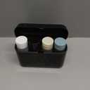 Travel Bottles with Case, 4x2oz TSA Approved, Leak-Proof, Press to Unlock, Compact & Portable Travel Toiletries (Black)