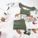 HonestBaby Holiday Pajamas 100% Organic Cotton for Toddlers (3-6 Months, Foxy Green)