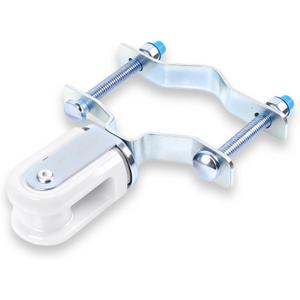 Wire Holder, Porcelain Insulator with Adjustable Bracket - Heavy Duty Galvanized Steel for Utility Pole Cable Management - Fits Poles from 1-1/4 inches to 3 inches