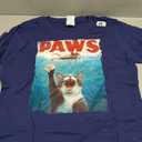 PAWS Parody Cat Mouse Humorous Cat Chasing Mouse Kitten T-Shirt (Small, Royal Blue)