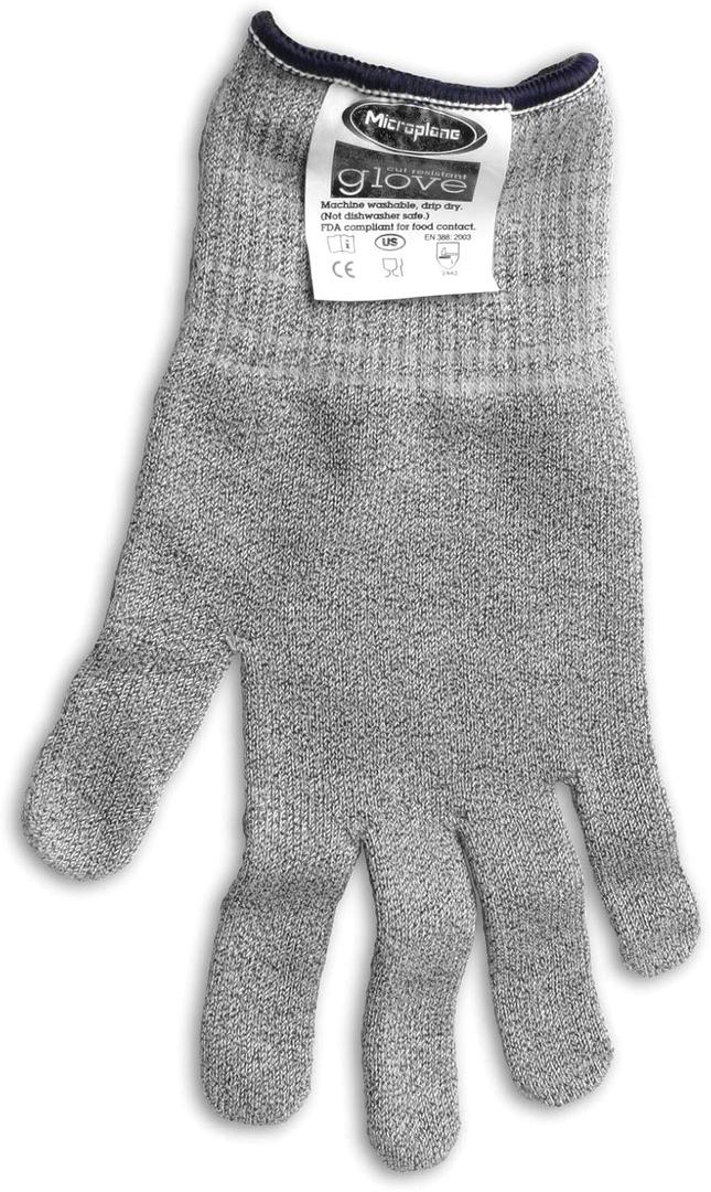 Microplane Cut Resistant Glove Keep Hands Safe in The Kitchen, One Size (Pack of 1) (Black)
