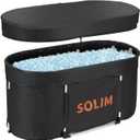 Portable Cold Plunge Tub, Ice Bath Tub For Athletes Adults, Large Oval Cold Water Dip and Recovery, 129 Gal Inflatable Bathtub Collapsible With Cover For Outdoor Garden Yard Gym