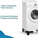 Adjustable Washing Machine Stand with Locking Wheels, Heavy Duty Mobile Base for Washer, Dryer, Refrigerator & Mini Fridge, Anti-Vibration Universal Appliance Stand, Adjustable Size,