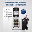 VTech Cordless Phone with Large Display and Big Buttons, DECT 6.0 with Caller ID/Call Waiting, Full Duplex Speakerphone, ECO Mode, Last 10 Number Redial, Easy to Use,VG231