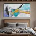 Arjun Abstract Framed Wall Art for Living Room Black and White Canvas Painting Bedroom Textured Hand Painted Modern Picture, Large for Home Office Mens Room Wall Decor 48"x24"