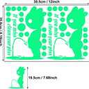 Glow in The Dark Toilet Stickers - Decals for Toilet Lid and Seat, PET Waterproof Bathroom Stickers for Kids and Adults