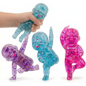 Big Baby Squishy, Glitter 3Pack Slow Rising Stress Relief, Fidget Stress Anxiety Relief for Adult