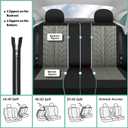 FH Group Rear Set Travel Master Car Seat Covers - Universal Fit, Split Bench Rear Seat, Washable, for SUV, Sedan, Gray