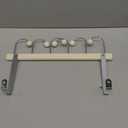 TOPIA HANGER Over The Door Hooks for Hanging, Towel Hooks Towel Racks for Bathroom, Coat Hooks Coat Rack Over The Door Organizer Hanging, Wooden Door Hangers for Coat Towel Hat Purse CT71W (Creamwhite)
