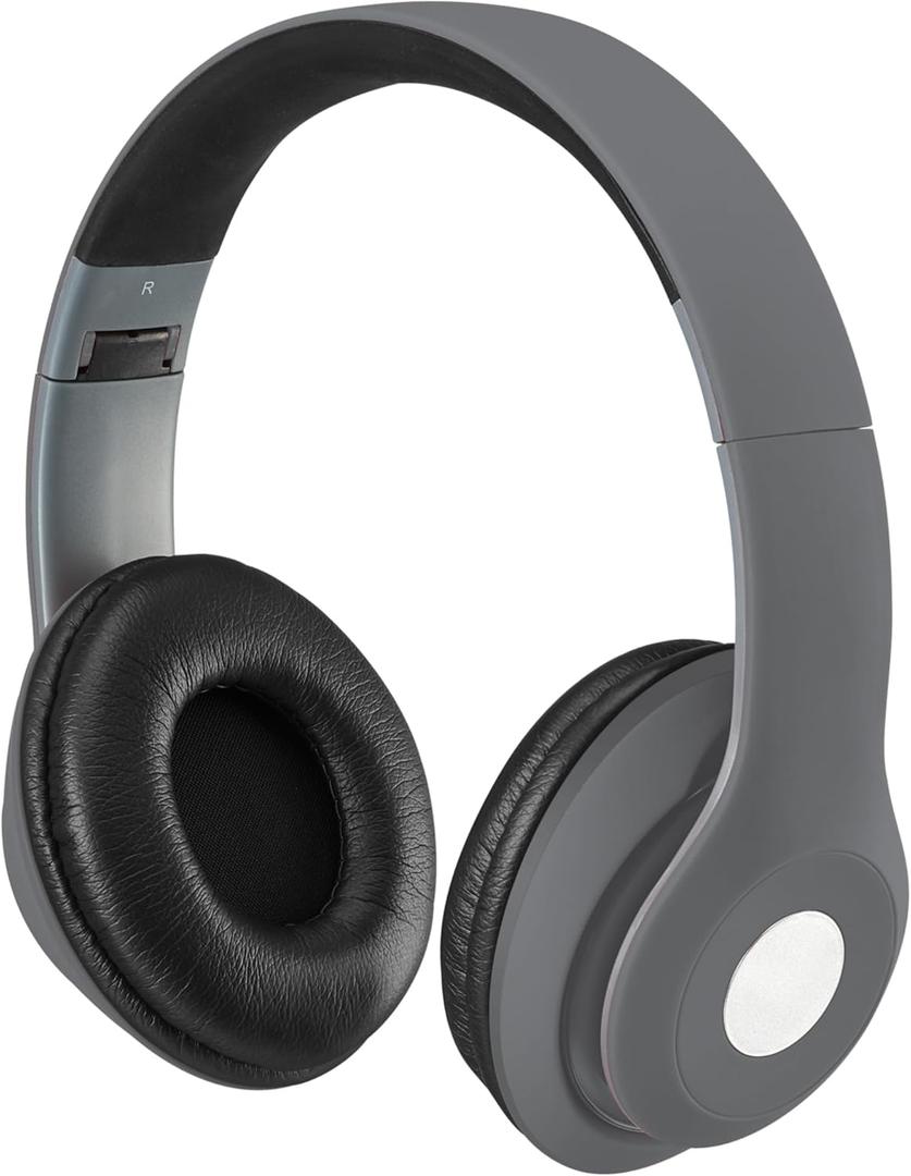 iLive Bluetooth Over-The-Ear Headphones with Microphone (Matte Gray)