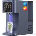 TOKIT T1 Ultra Reverse Osmosis Water Filter Countertop Dual UV Cold & Hot Water Dispenser 5 Cooling and Instant Heating RO Water Filtration System 8 Temp Choice, NSF/ANSI 58, No Installation for Home