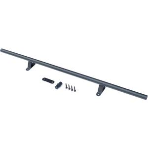 DIYHD 3.3FT Sliding Library Ladder Track Extension with 2 Wall Mount Brackets(Not Including Roller Set), Rustic Black Add-On Track for Rolling Ladder System