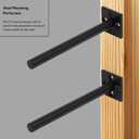 Rose's Rustics Heavy Duty Floating Shelf Bracket 6 Inch Rod (6 Pcs) Solid Steel Hidden Shelf Brackets for Floating Wood Shelves - Blind Shelf Support - Mounting Hardware Included - 1.5 Inch