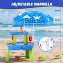 Wee Wonders 3-Tier Water Table with Adjustable Umbrella for Kids, Blue
Kids Sand Water Table includes Sand Toys & Fishing Game, Sensory Activity Playset for Outdoor Beach, Summer Toys for Boys 3+