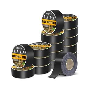 Deck Joist Tape 1-5/8" x 50', 16Pack Weather-Resistant Butyl Joist Tape for decking, Self-Adhesive Butyl Deck Tape for Top of Joists, Rim Joists, Under Joists and Beams